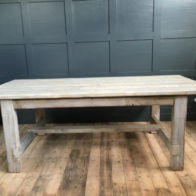 WHITEWASHED REFECTORY TABLE RECLAIMED from £895