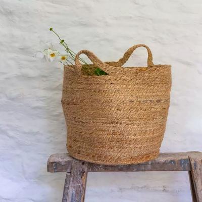 JUTE BASKET WITH HANDLES £40 JUTE BASKET WITH HANDLES £40