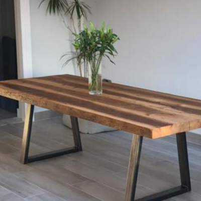 Trapezium Leg Reclaimed Wood Table