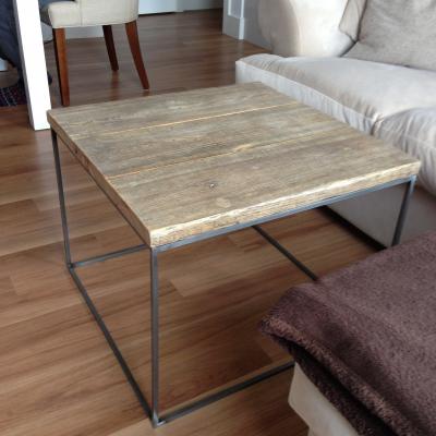 Metal Frame Reclaimed Wood Low Table