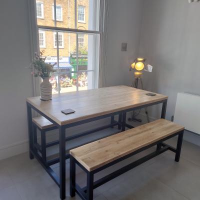 Powder Coated Black Base Table £695 Powder Coated Black Base Table £695