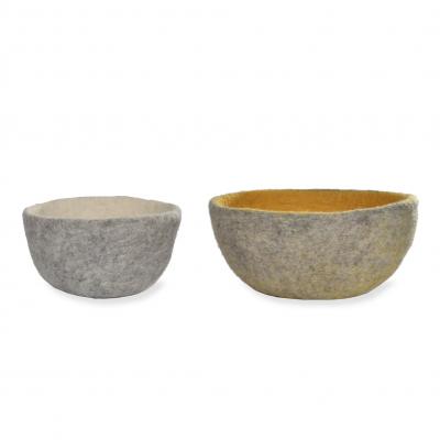 SET OF 2 FELT BOWLS