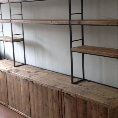 Metal and Reclaimed Shelving