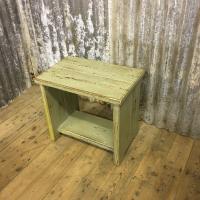 PAINTED SIDE TABLE/STOOL