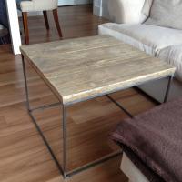 Metal Frame Reclaimed Wood Low Table