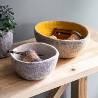 SET OF 2 FELT BOWLS