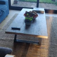METAL LEG RECLAIMED WOOD TABLE