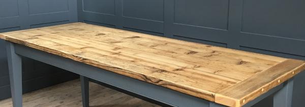 RECLAIMED WOOD TAPERED LEG TABLE from £595